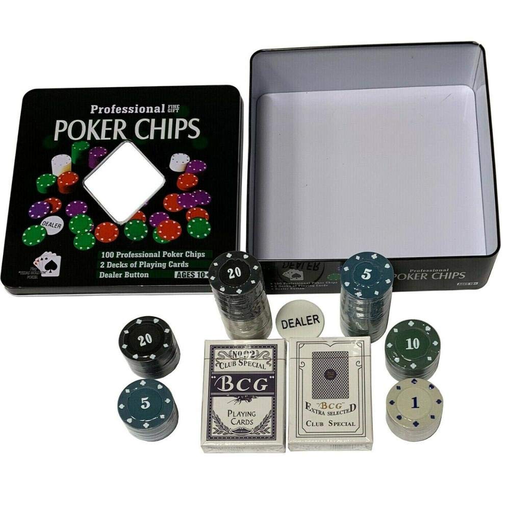 Set de Poker Engelhart – Malette Noire avec 300 Jetons 14g Numérotés, Cartes et Accessoires