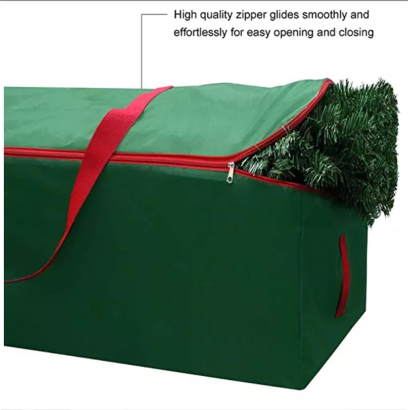 Weihnachtsbaumtasche Weihnachtsbaum-Aufbewahrungstasche Mit Griff, Doppelter Reißverschluss, Tragbare Grüne Aufbewahrungstasche Gartenaccessoires