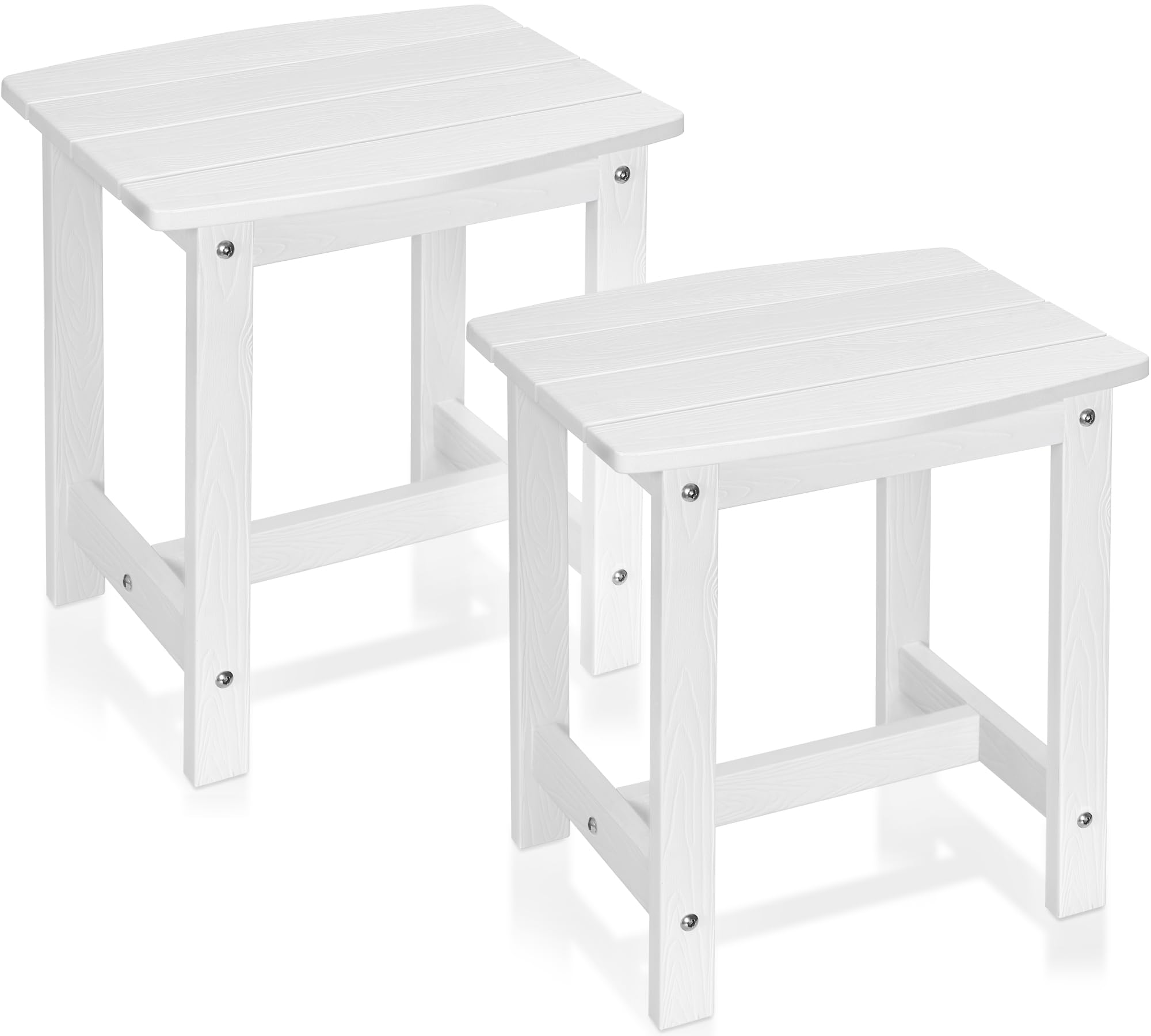 Y&M Outdoor Side Table, HIPS Adirondack Small Single Table, Waterproof Square Outside Table, Balcony Modern End Tables for Patio, Pool, Beach, Porch,