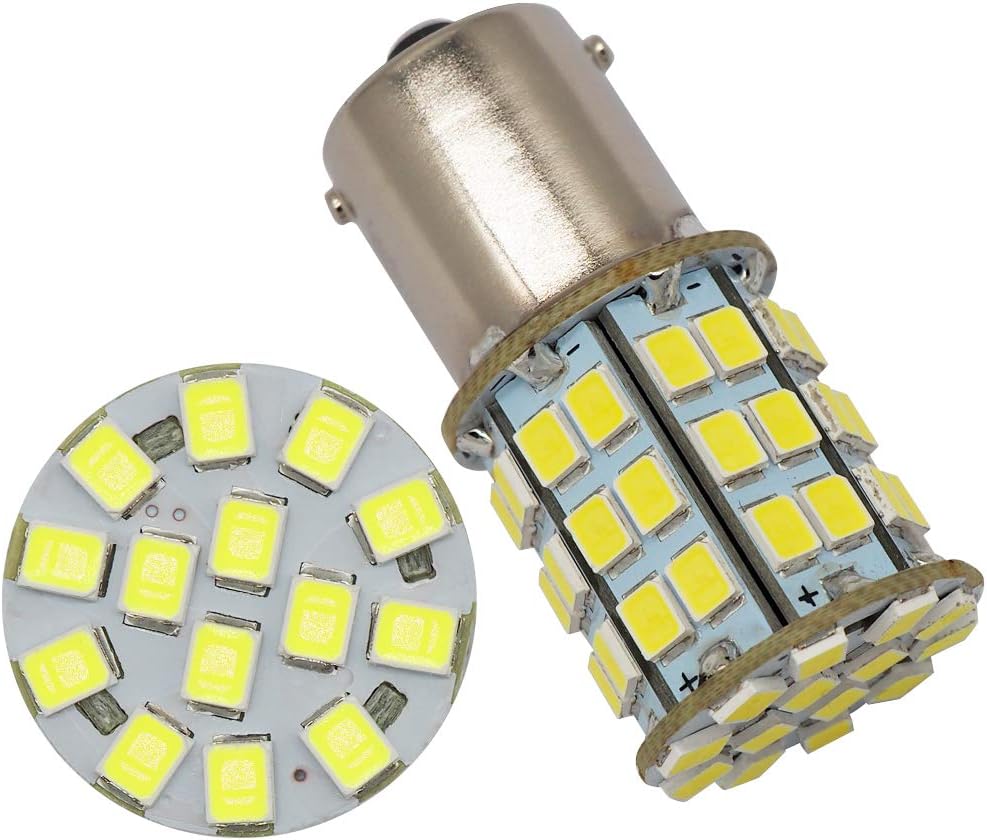 GRV Ba15s 1156 1141 LED Bulb 4W 56-2835SMD Super Bright AC/DC12V-24V 40W Halogen Replacement for RV Trailer Camper Motorhome Interior Lights Cool White Pack of 20