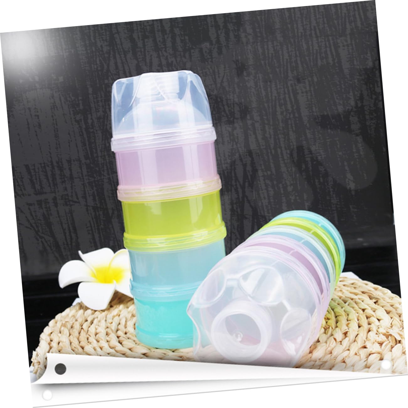VICASKY Twist Lock Stackable Formula Milk Dispenser Portable Formula Storage Container for On The Go Feeding and Snack Storage