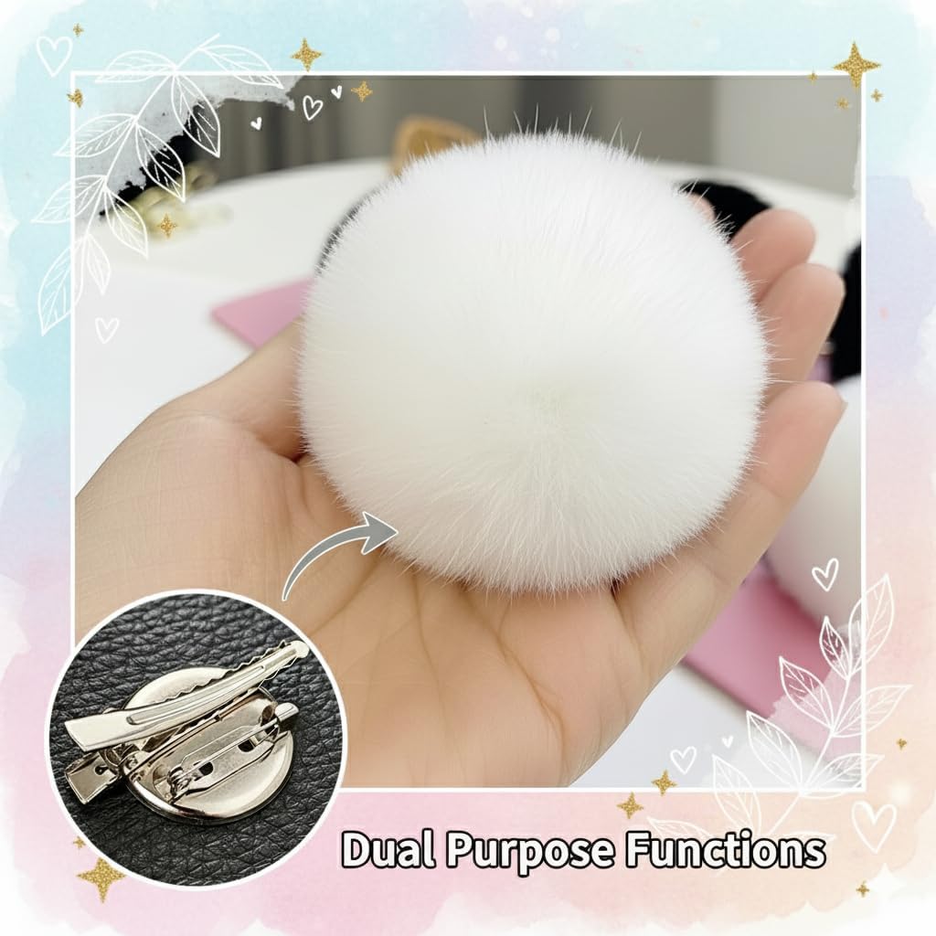 Easter Bunny Tail Halloween Lola Costume Accessories Fluffy Pom Poms Ball Rabbit Cosplay Decor