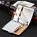 Metal Cigarette Case King Size 85mm 20 Capacity Heavy-Duty, Moisture-Proof, Secure Clasp - Portable Compact Design w/Gift Box (95x83x18mm)