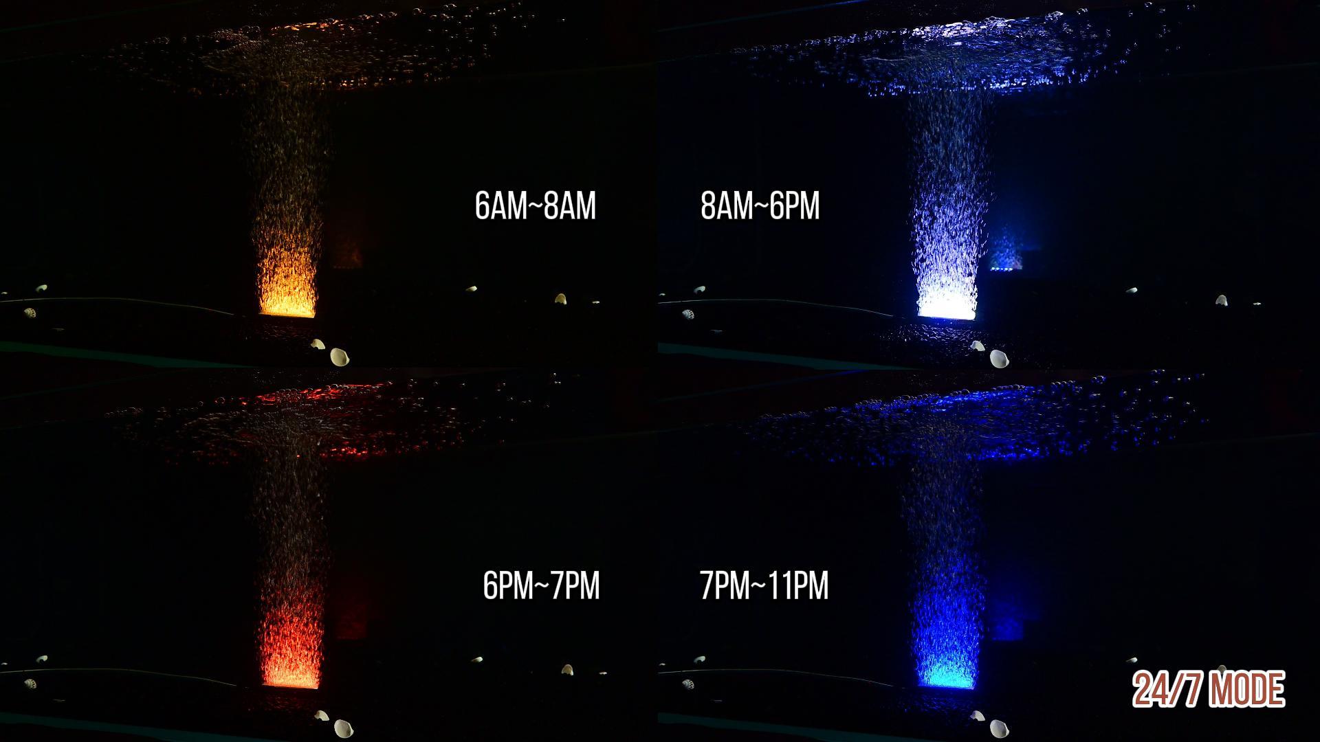 Image of Carefree Fish Aquarium 24 /7 Mode Timer Submersible LED Light Full Spectrum CRI 82~85 Tank Underwater Light & Nanometer Materials Air Stone 3Ft Tubing Waterproof Rating IP68 (No Included Air Pump)
