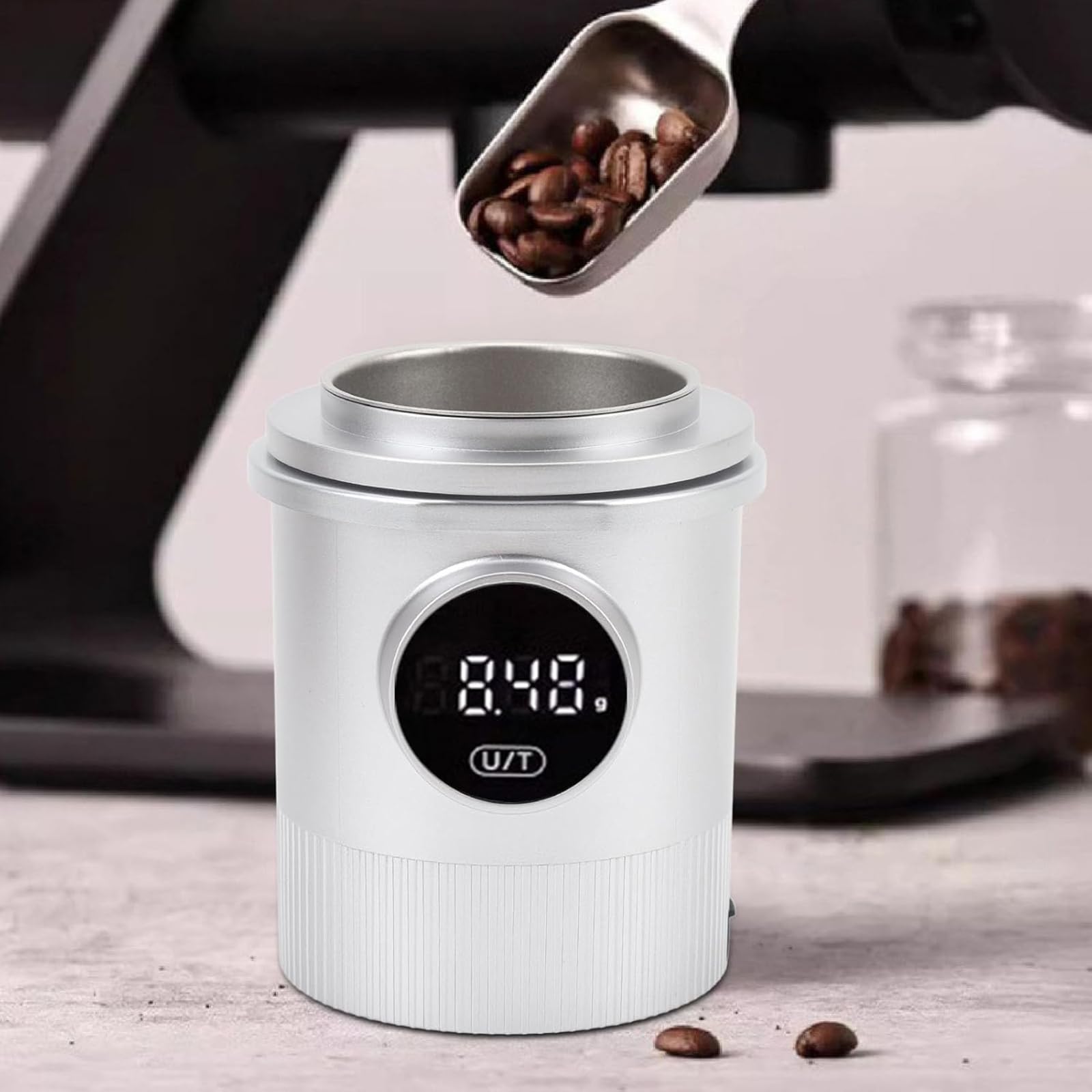 Taza dosificadora con báscula de café, taza medidora digital de alta precisión, precisión de 0,05 g para espresso, café por goteo, prensa francesa