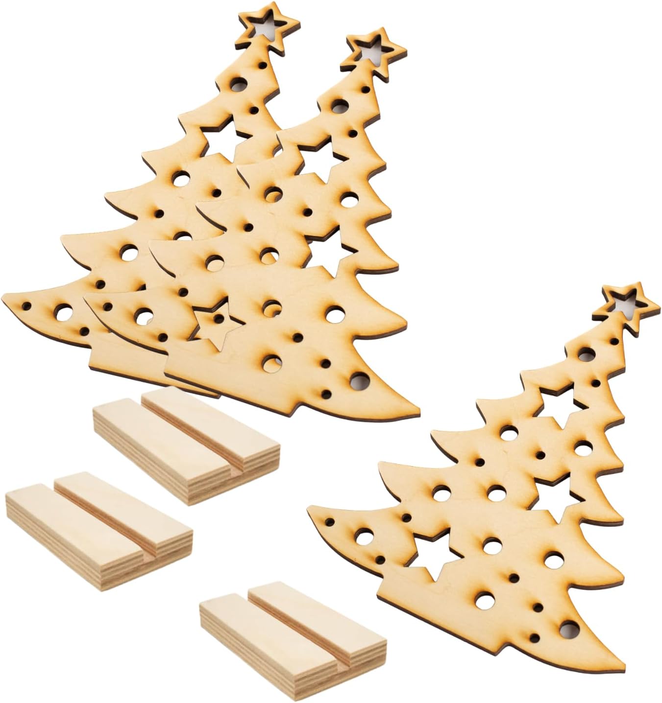 Unfinished Wood Front Facing Deer Cutouts Set of 24 by Factory Direct Craft - Made in The USA for Christmas Decorating, Crafts and DIY Projects (5 Inches High)