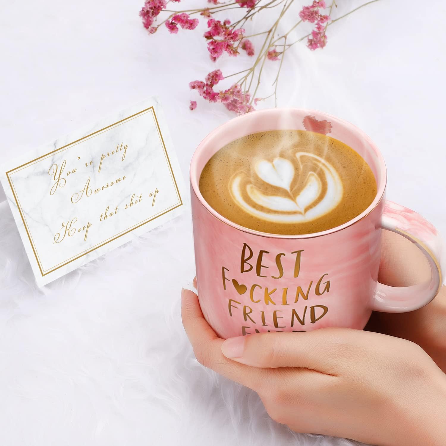 Best Friend Birthday Gifts for Women Friendship Gifts for Women Funny Best Friend Gift for Woman Bestie Gift for Woman Bff Bestfriend, Coffee Mug Makeup Bag Keychain Card - Image 2