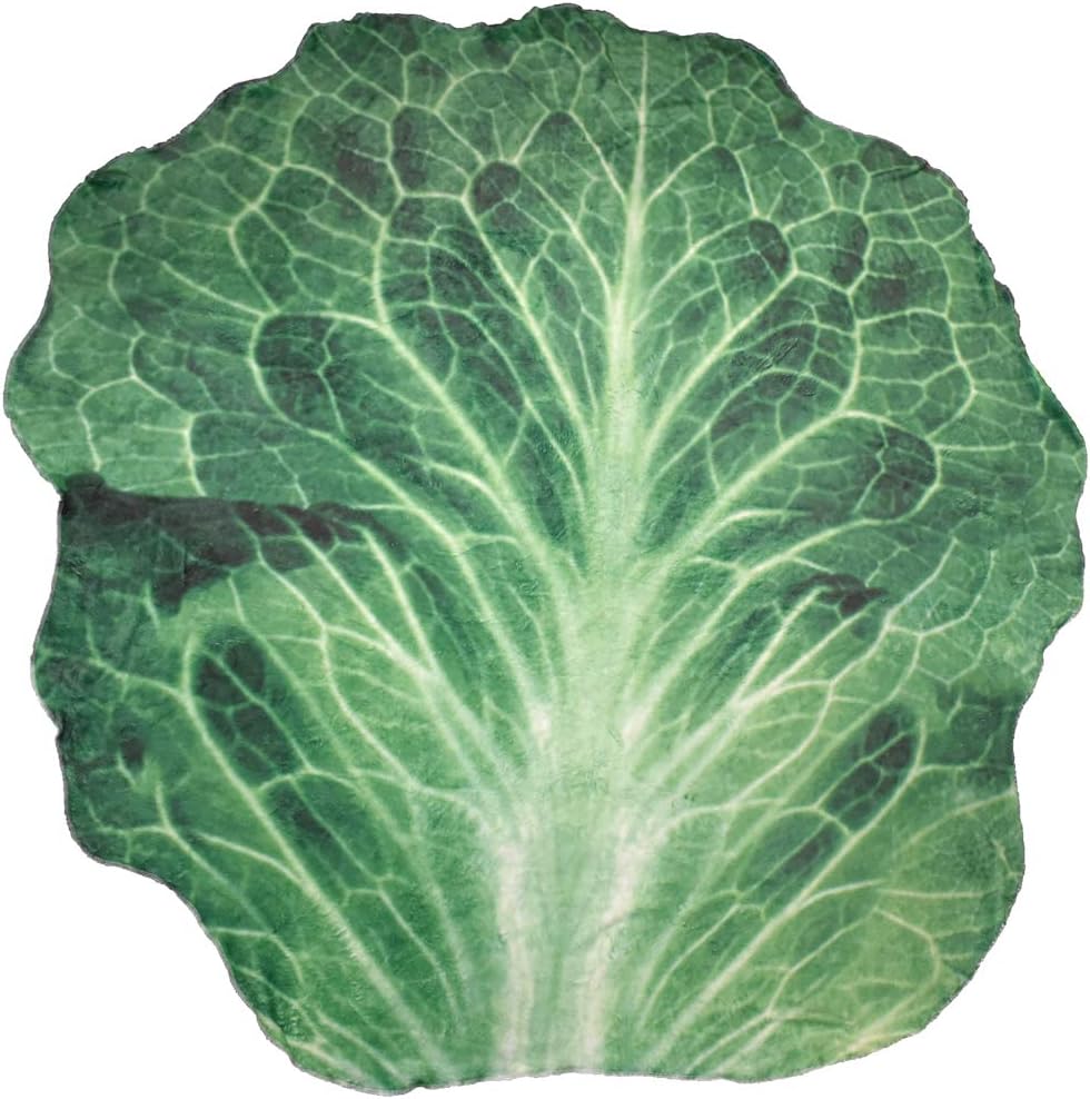 Super Soft Novelty Throw Blanket 59" Fleece Novelty Food Wrap (Lettuce)
