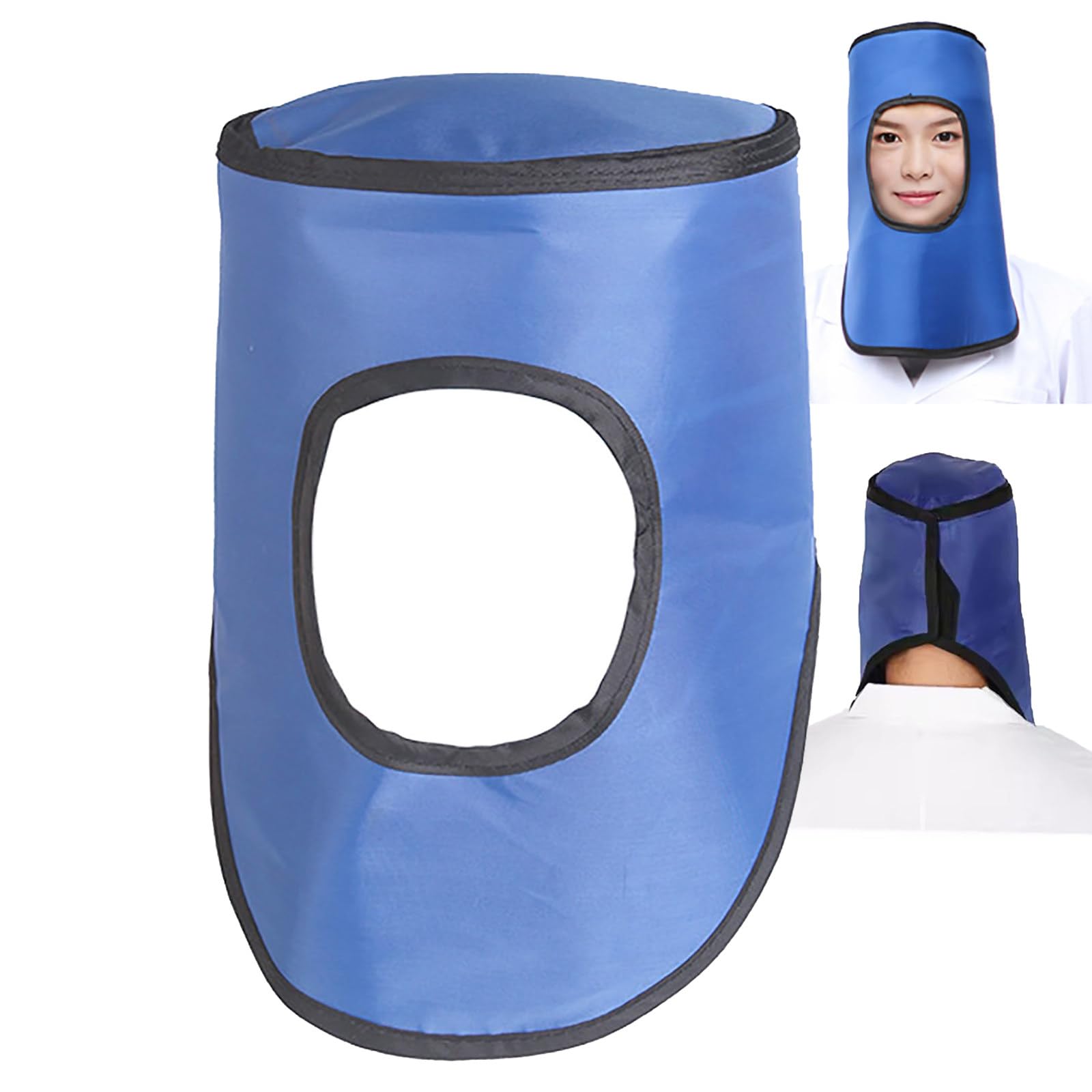 0.35 Mmpb/0.5 Mmpb X-ray Lead Apron Lead Cap, X-ray Shield Full Head and Thyroid Radiological Protection One-piece Lead Hat, for Dental, Veterinary Clinics, Operating Rooms,0.5mmpb