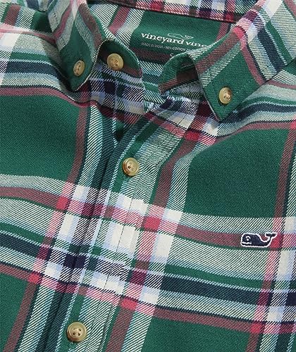 vineyard vines Boys' Flannel Plaid Whale Shirt3