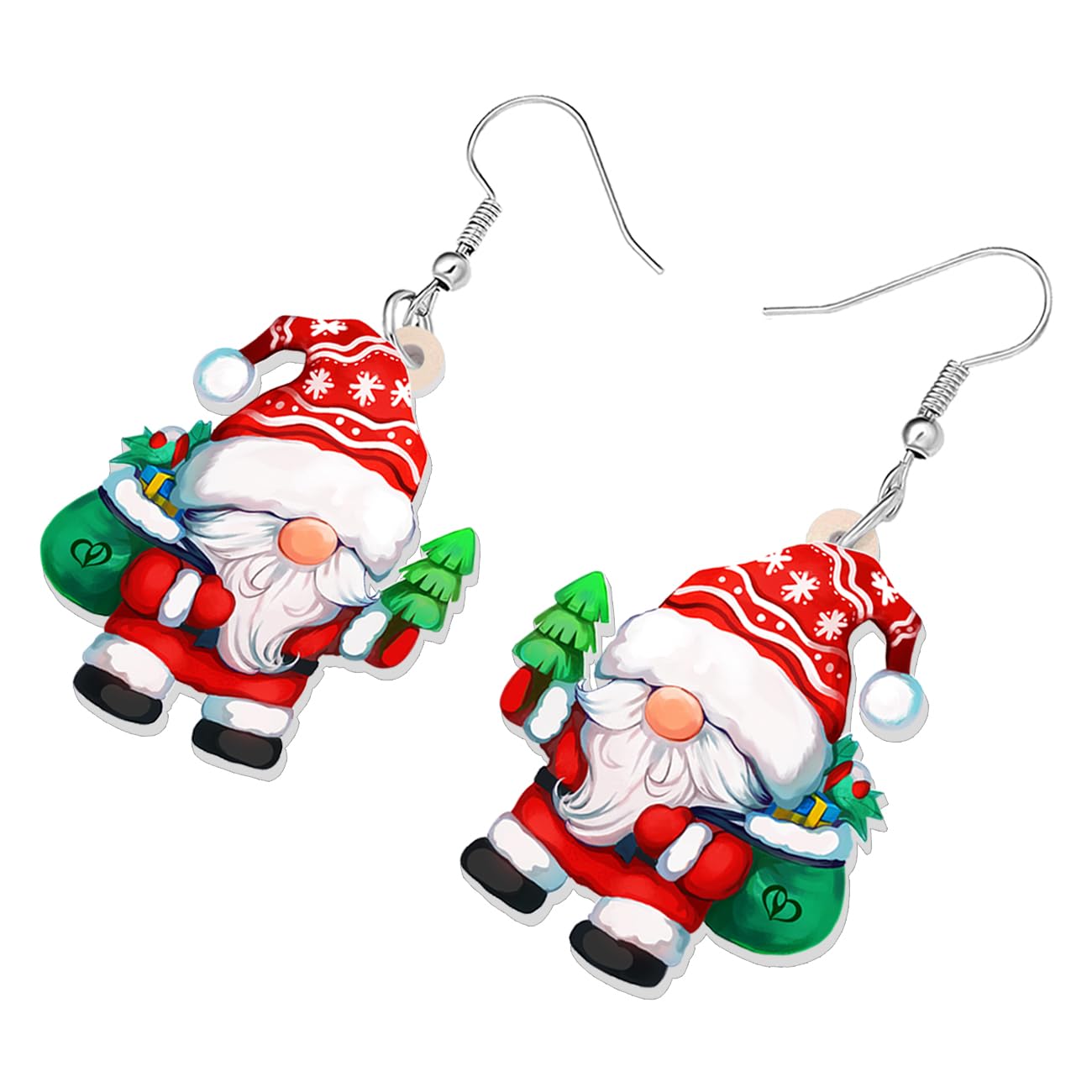 LONYOO Christmas Santa Claus Earrings Dangle Charms Christmas Jewellery for Women Girls Festival Gifts (Multi) - Image 3