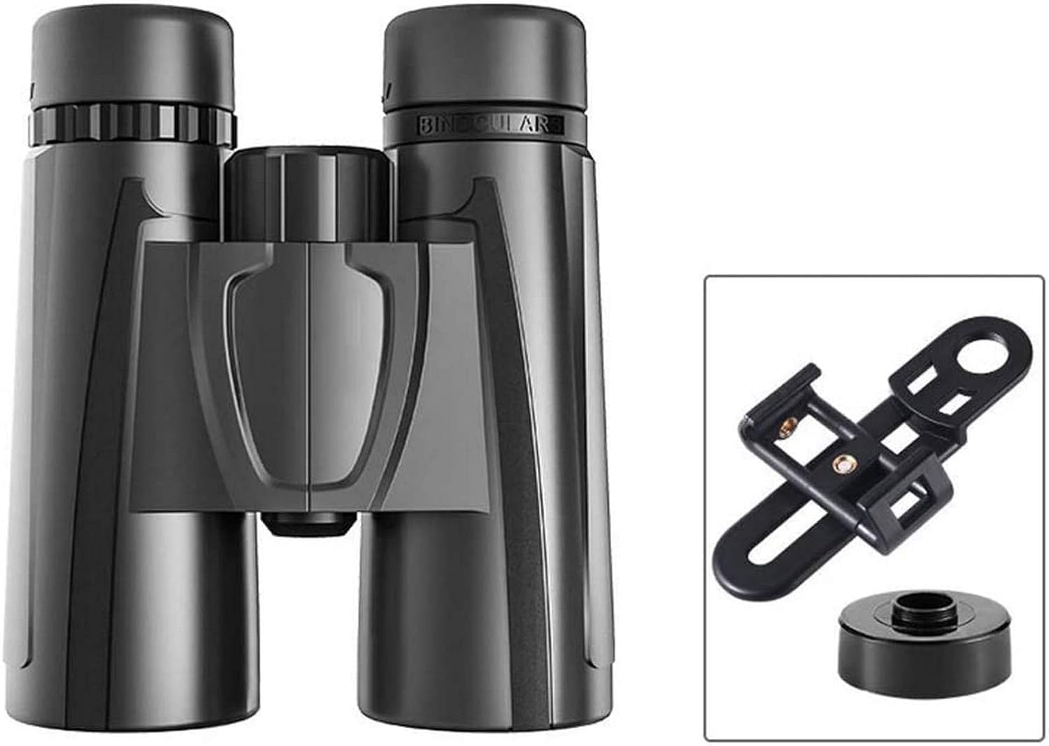 KKXXYQFC Lunety dla dorosłych o dużej mocy, lornetki dachowe z pryzmatem 10X42 z adapterem fotograficznym do smartfona, w pełni wielowarstwowa wodoodporna lornetka do obserwacji ptaków, lornetki