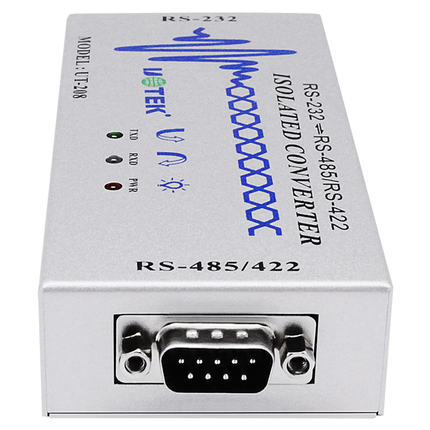 UOTEK RS232 to RS485 RS422 Isolated Converter RS-232 to RS-485 RS-422 Built-in Optical Isolation Adapter Support All Operating System UT-208