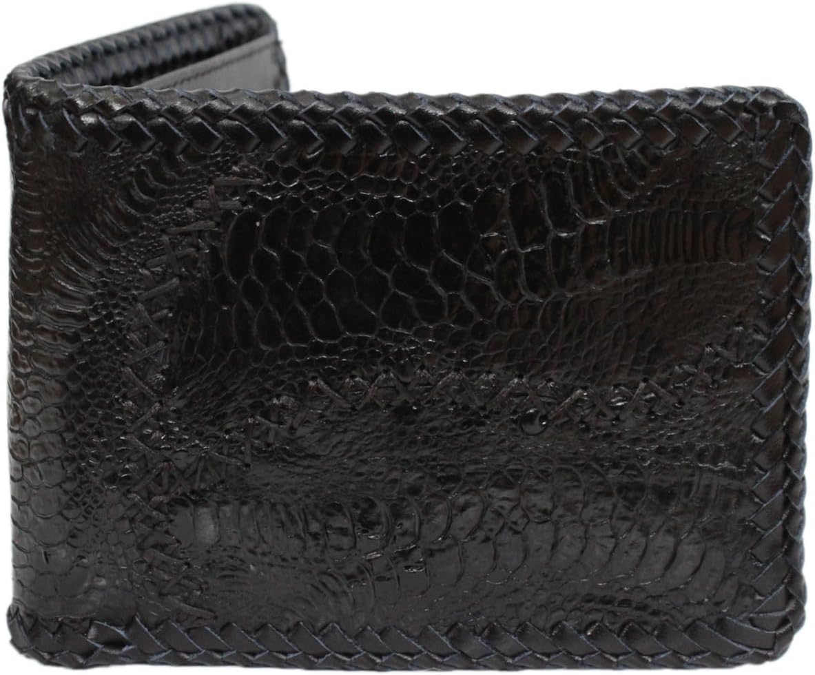 ThanhVinh Handmade Genuine Chicken Leather Men's Bifold Wallet: Stylish & Durable (Red Brown)