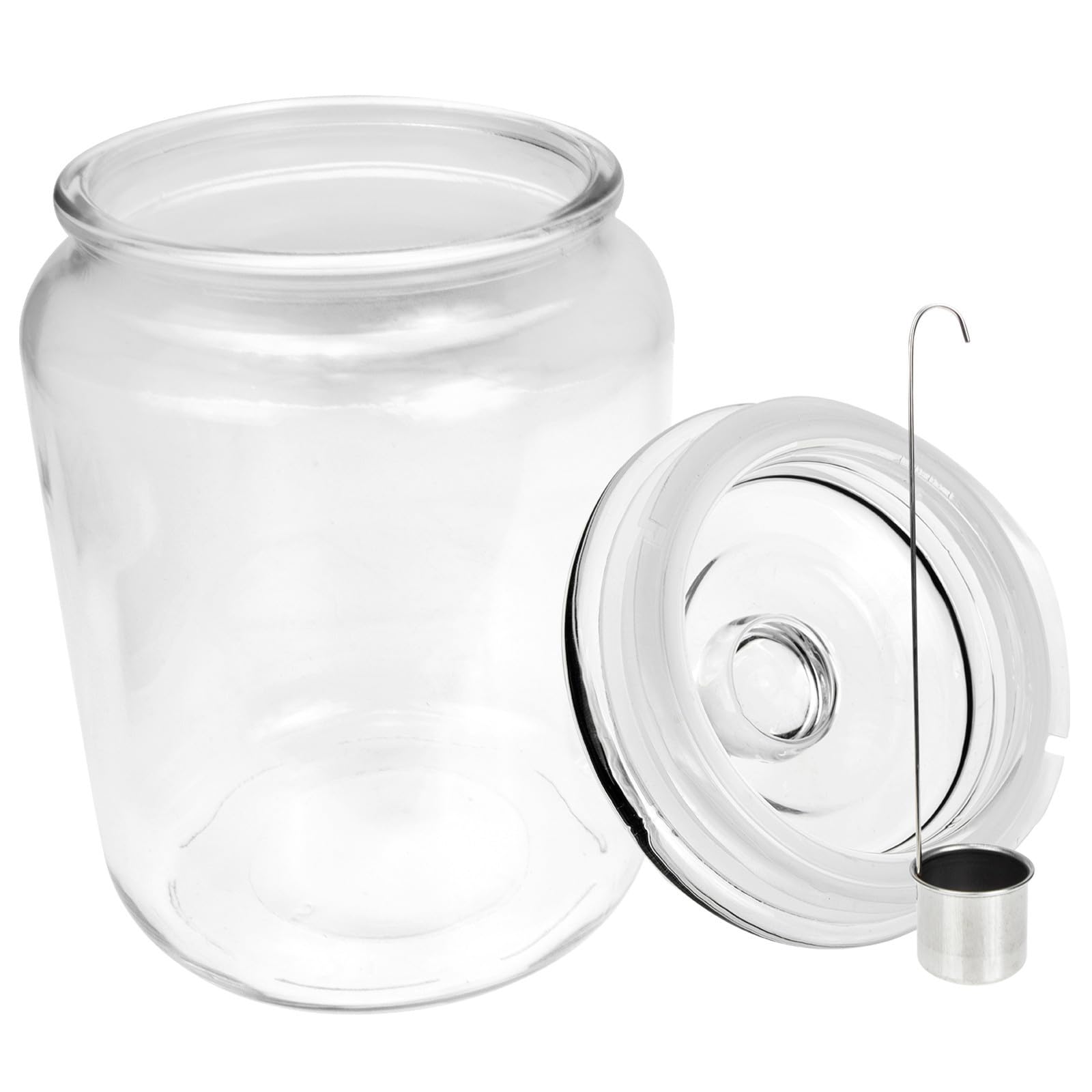 Tarro de vidrio hermético de 1,5L para conservar bebidas y hacer vino en interiores