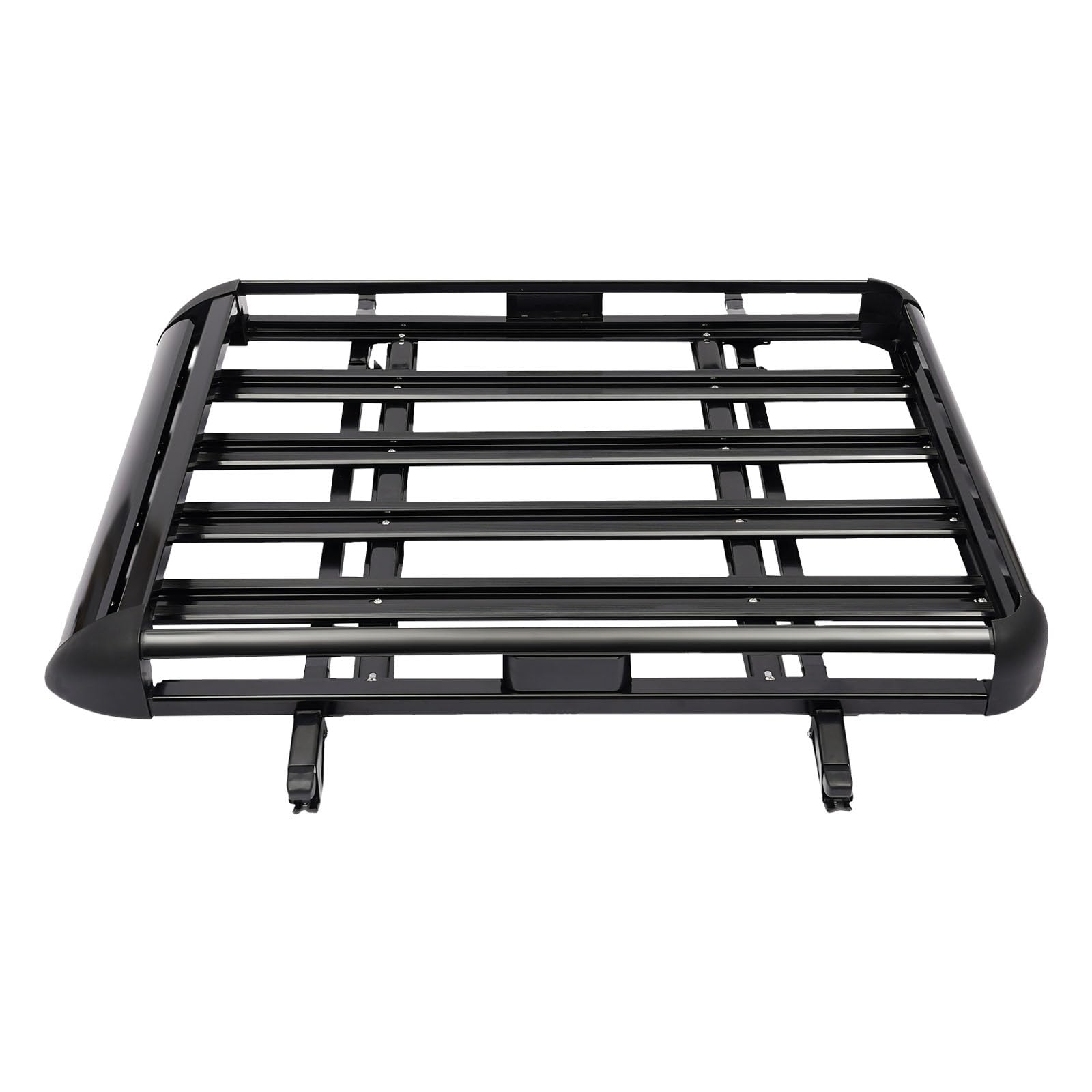 127 x 97CM Universal Dachgepäckträger Korb, 68KG Tragfähig Leicht Dachkorb Gepäckkorb Relingträger Fracht Wanne Aluminium Groß Dach Dachträger mit Bars Dachträger für SUV-Universalmodelle Geeignet