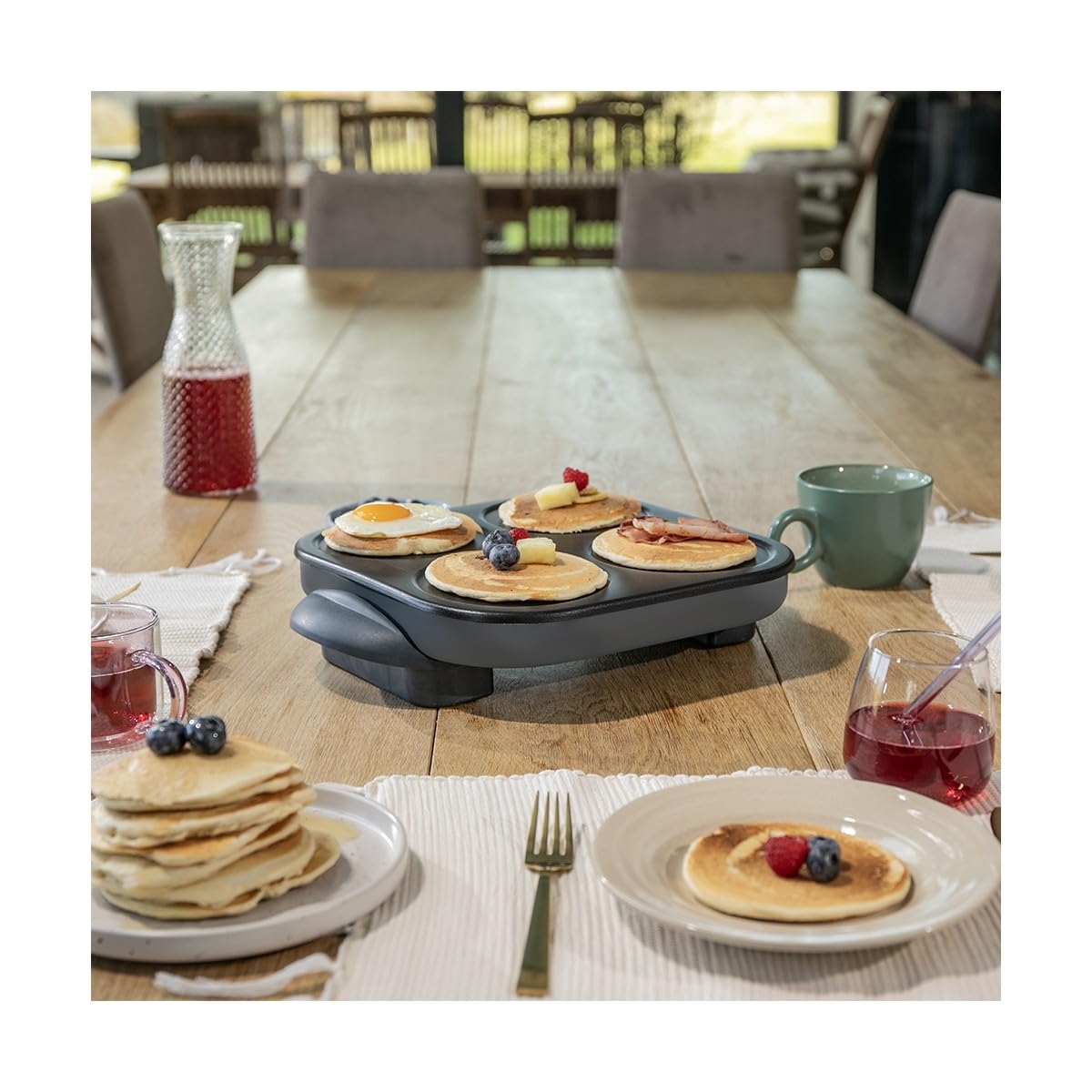 Image secondaire de Mini Crêpes Party Livoo 1500W - Crêpière Gris 4 Empreintes