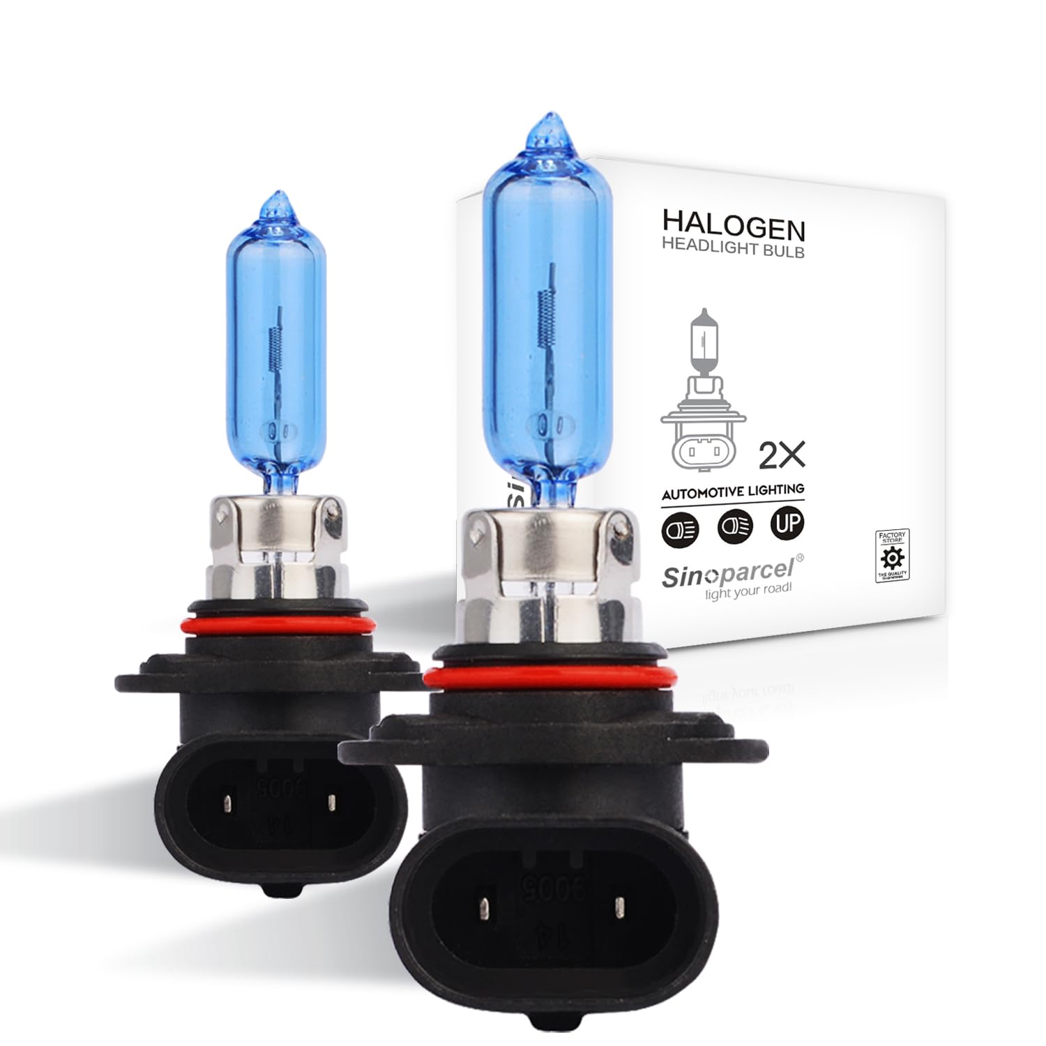 Sinoparcel 9012/HIR2 Halogen High and Low Beam Headlight Bulbs,200% More Brightness Replacement for Standard 55W Bulb,Pack of 2
