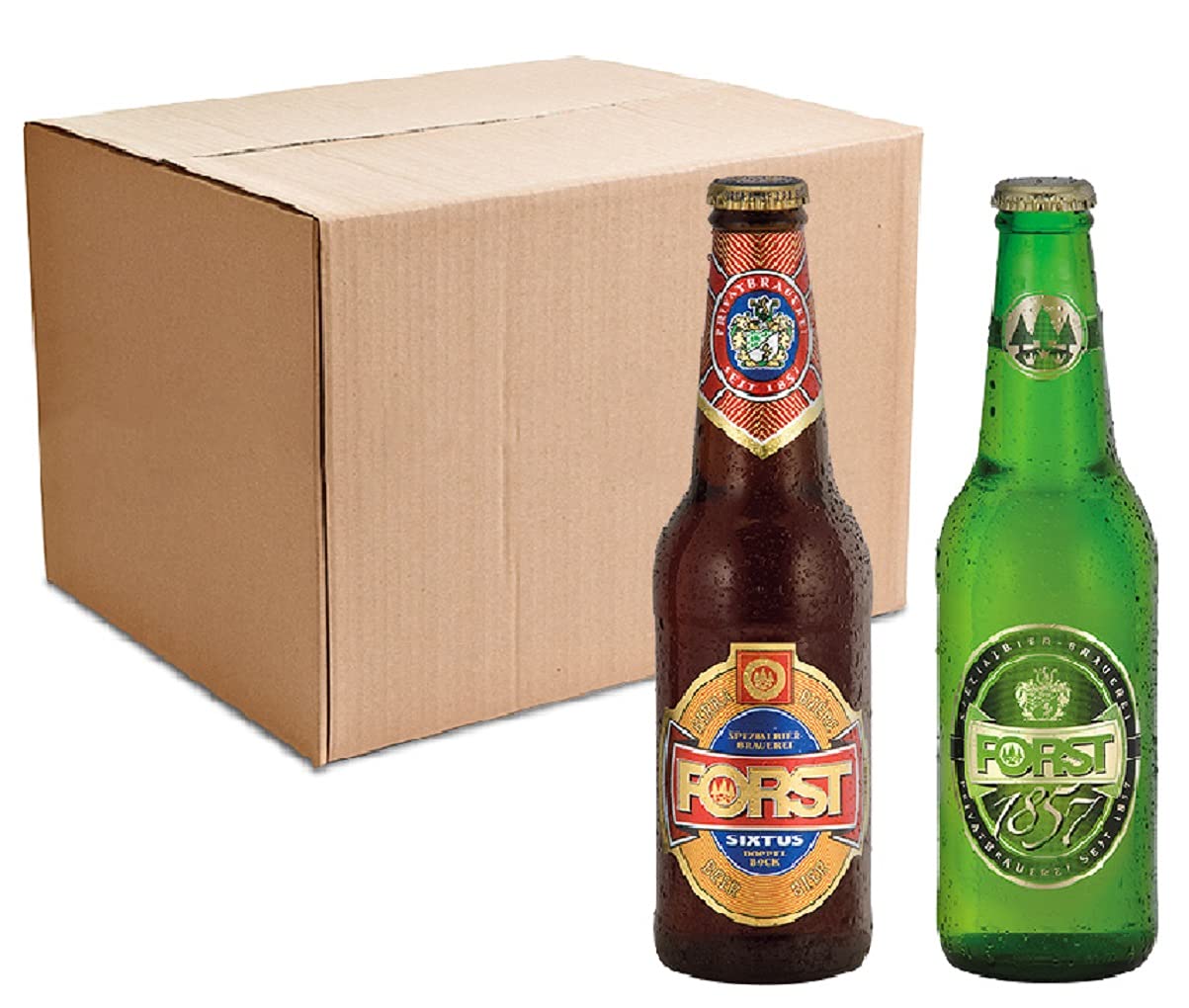 FORST Set 24 Bottiglie da 33 cl Degustazione Birra Forst Sixtus e 1857 Italiana Luppolo Malto Artigianale, Birra Forst 24 Bottiglie - 7,92 Litri