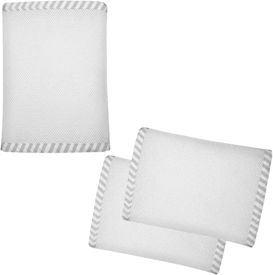 Baby Deluxe Tela Respirável Para Berço Chevron Cinza