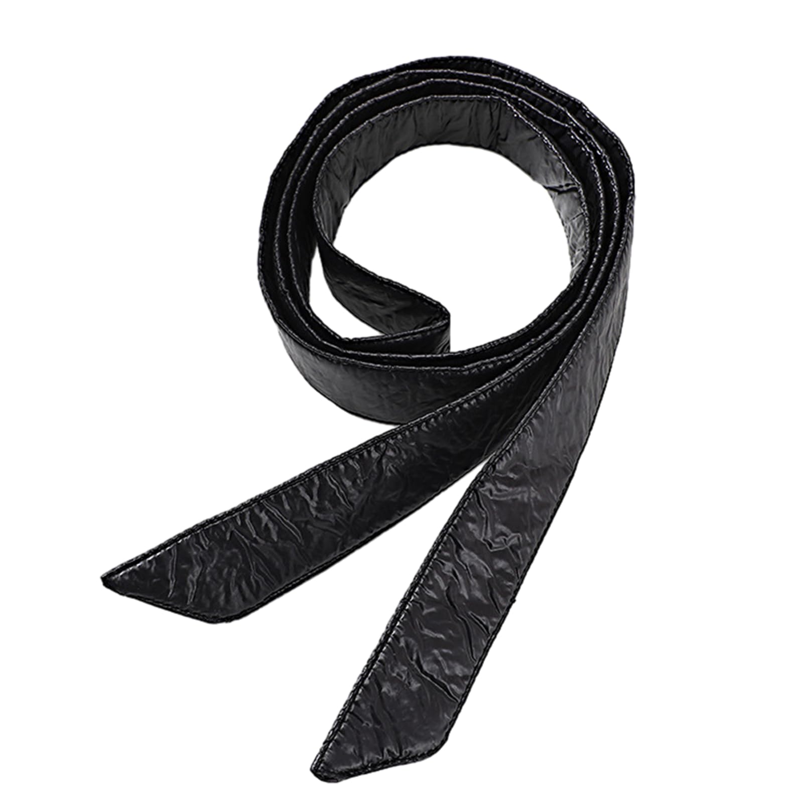 Zeizafa Unisex Glossy Black Overcoat Waist Belt Coat Belt Replacement Belt For Down Coat Men Women Down Coat Belt Replacement Belt Belted Puffer Vest