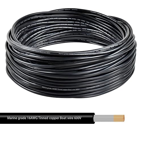 Cable primario de cobre estañado de calibre 10, calibre 10, cable de cobre libre de oxígeno OFC estándar de 10 AWG, para lanchas marinas,