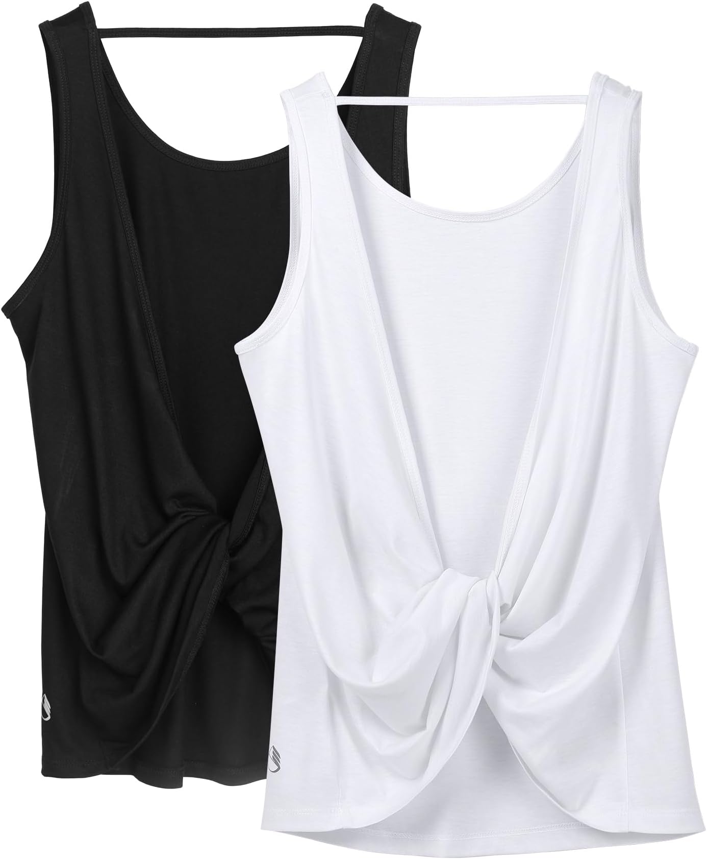 icyzone Women's Workout Sleeveless Shirts Open Back Athletic Yoga Vest Top, Sport Tank Tops