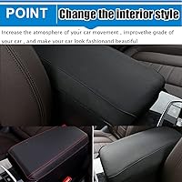 Vista 79 de Great-luck Leather Center Console Cover Armrest Pad,Protector Armrest Box Cover Accessories Keep Your Armrest in a More Comfortable Feeling(black