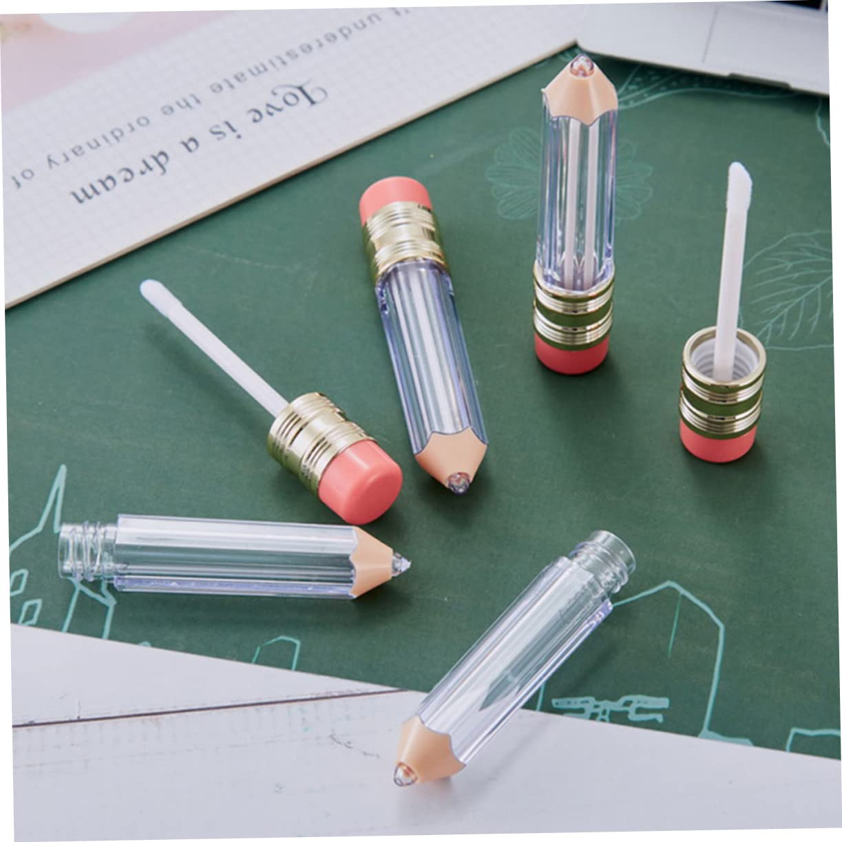 Healeved 30stücke Leere Lippenbalsam-behälter Im Bleistift-design Lippenstift- Für Kreative Projekte Für Und Täglichen Gebrauch Transparent Und
