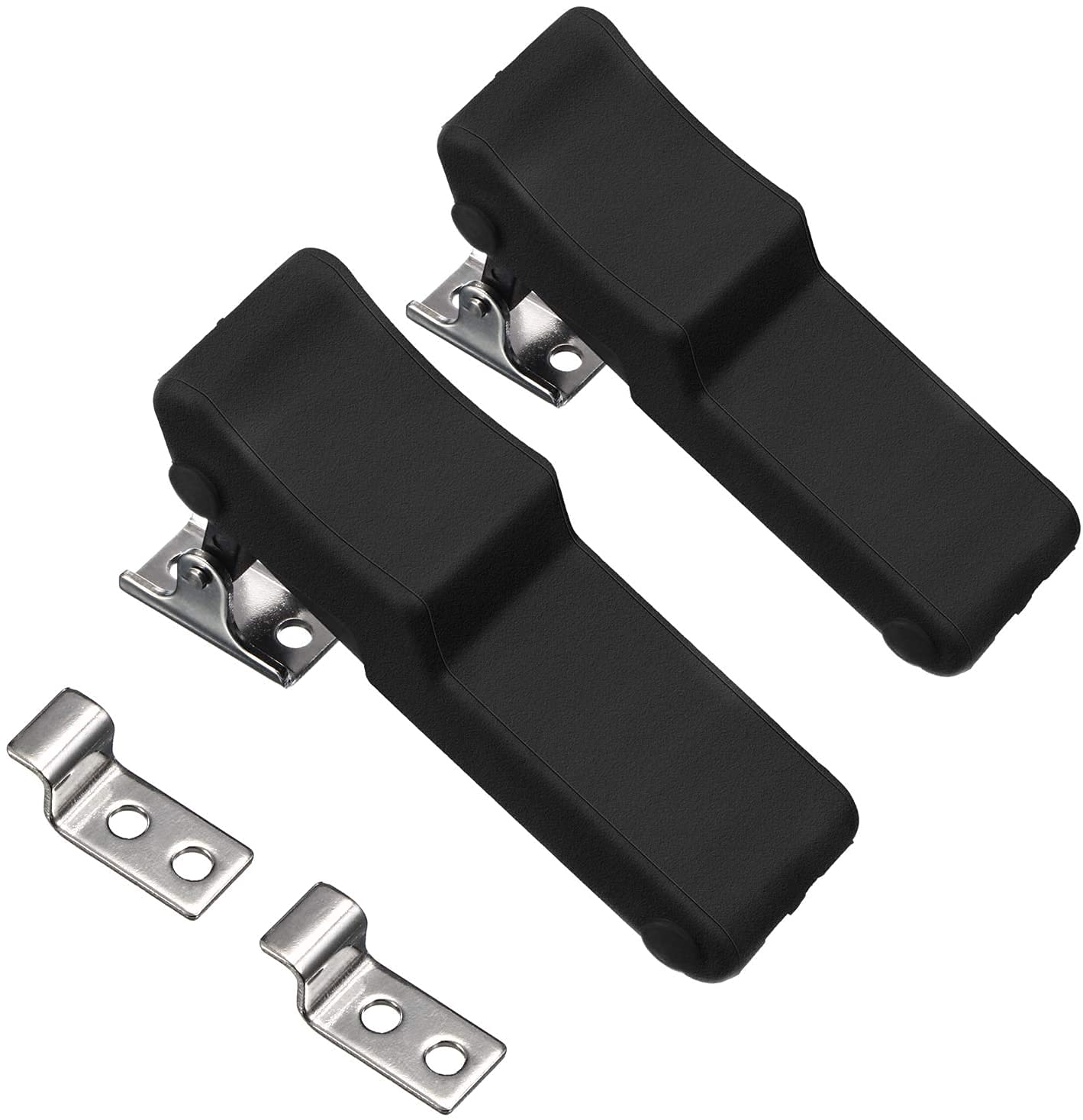 Ancllo Black Flexible Rubber Draw Latch Soft Front Storage Rack Latch With Concealed Keeper For Cooler, Cargo Box