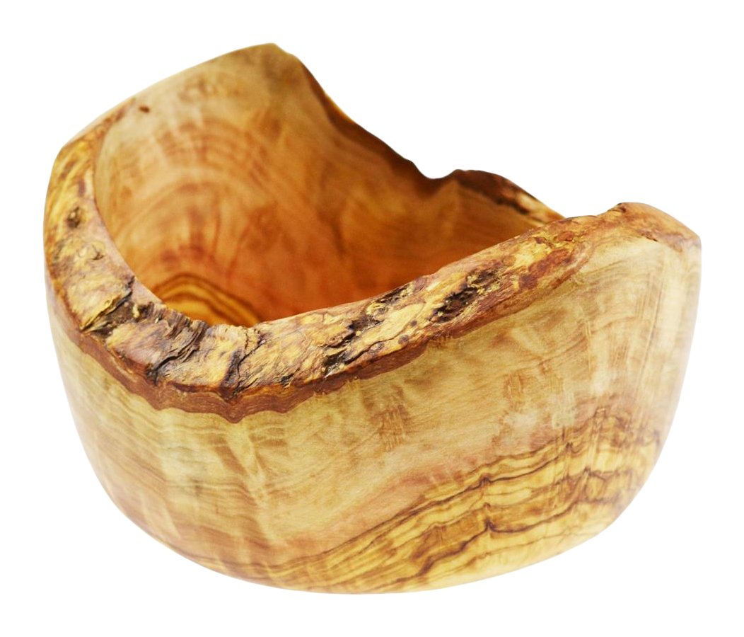 Olive Wood Grain/Natural Rustic Round Bowl For Salad/Fruit,
