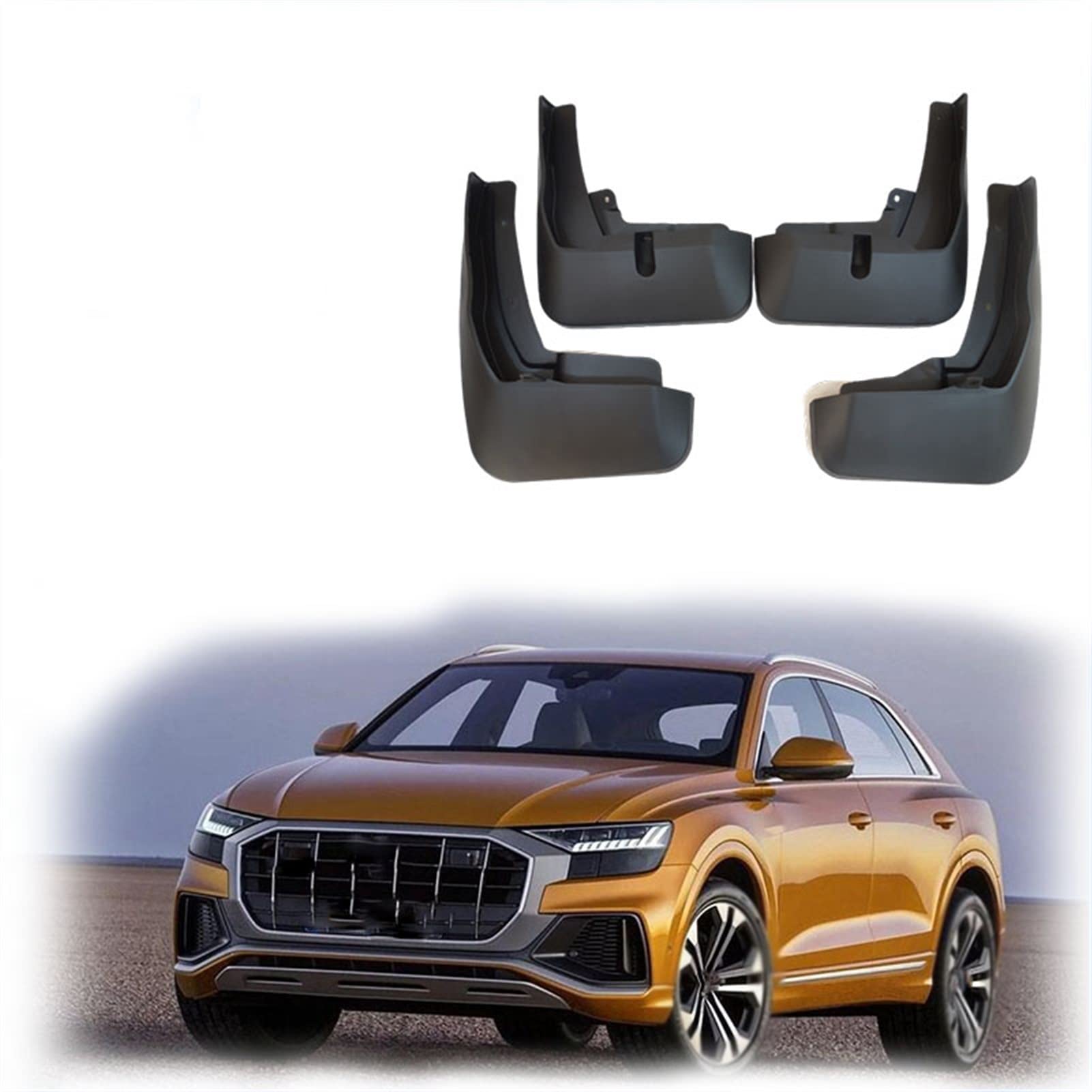 Garde-Boue pour Audi Q8 2018-2022 : Kit d'Éclaboussures Avant Arrière 4 Pièces - 8