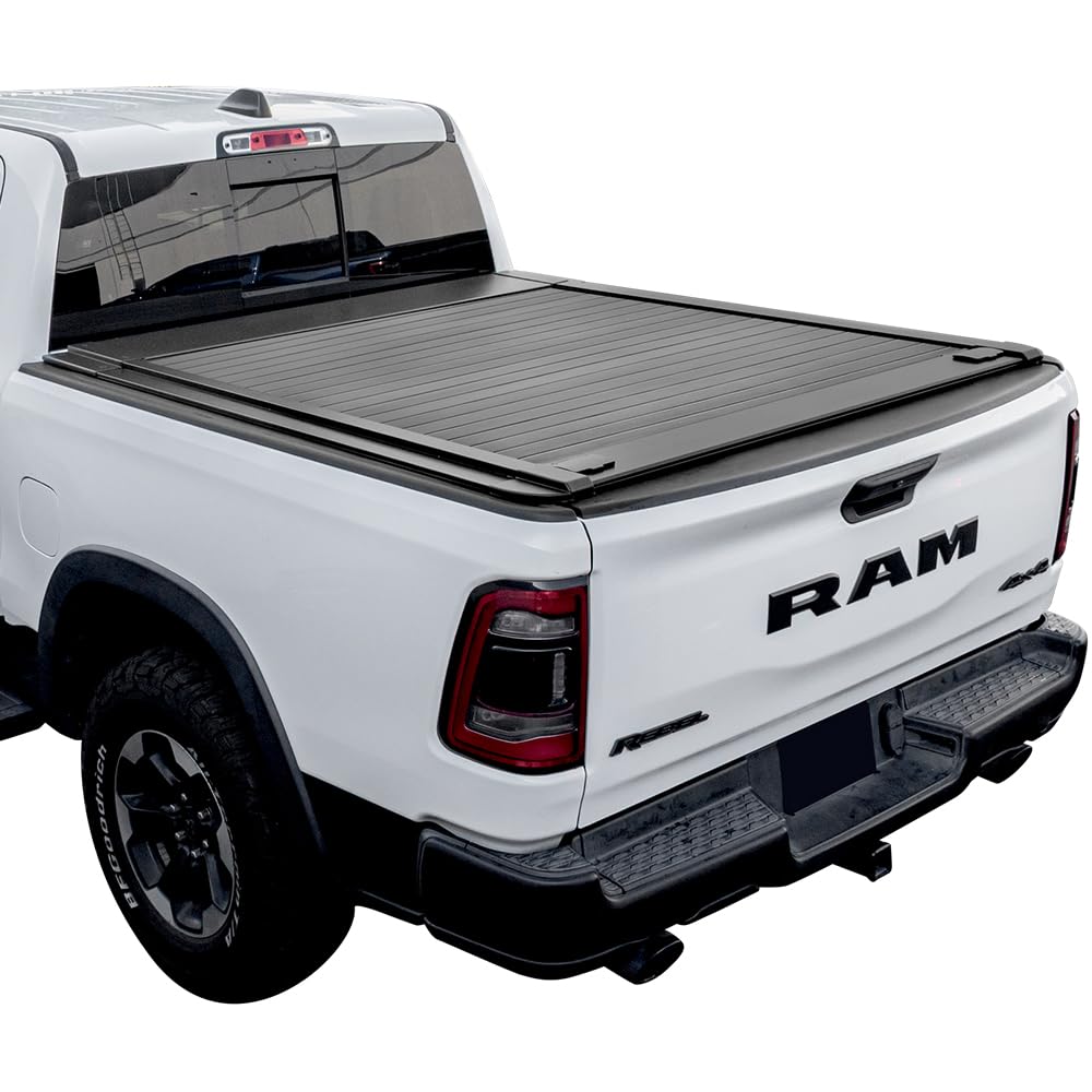 Syneticusa MB Retractable Truck Bed Cover for 2009-2026 Dodge Ram 1500 | 5.7 ft (67”) Short Bed | Aluminum Hard Retractable Tonneau Cover | Waterproof Low Profile