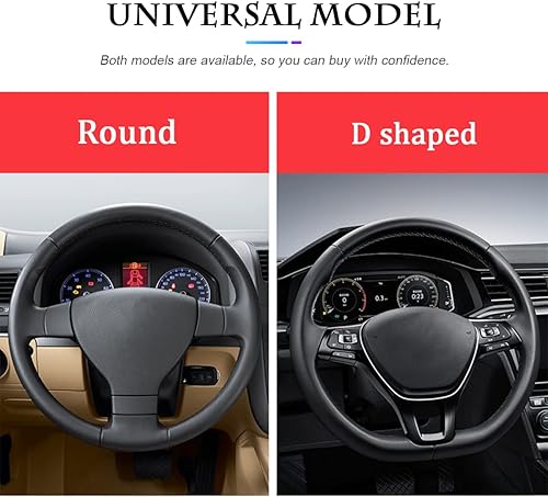 Miniatura 4 de Funda para volante de automóvil, 15 pulgadas, terciopelo suave, transpirable, elástico, sin anillo interior, accesorios cortos de imitación para