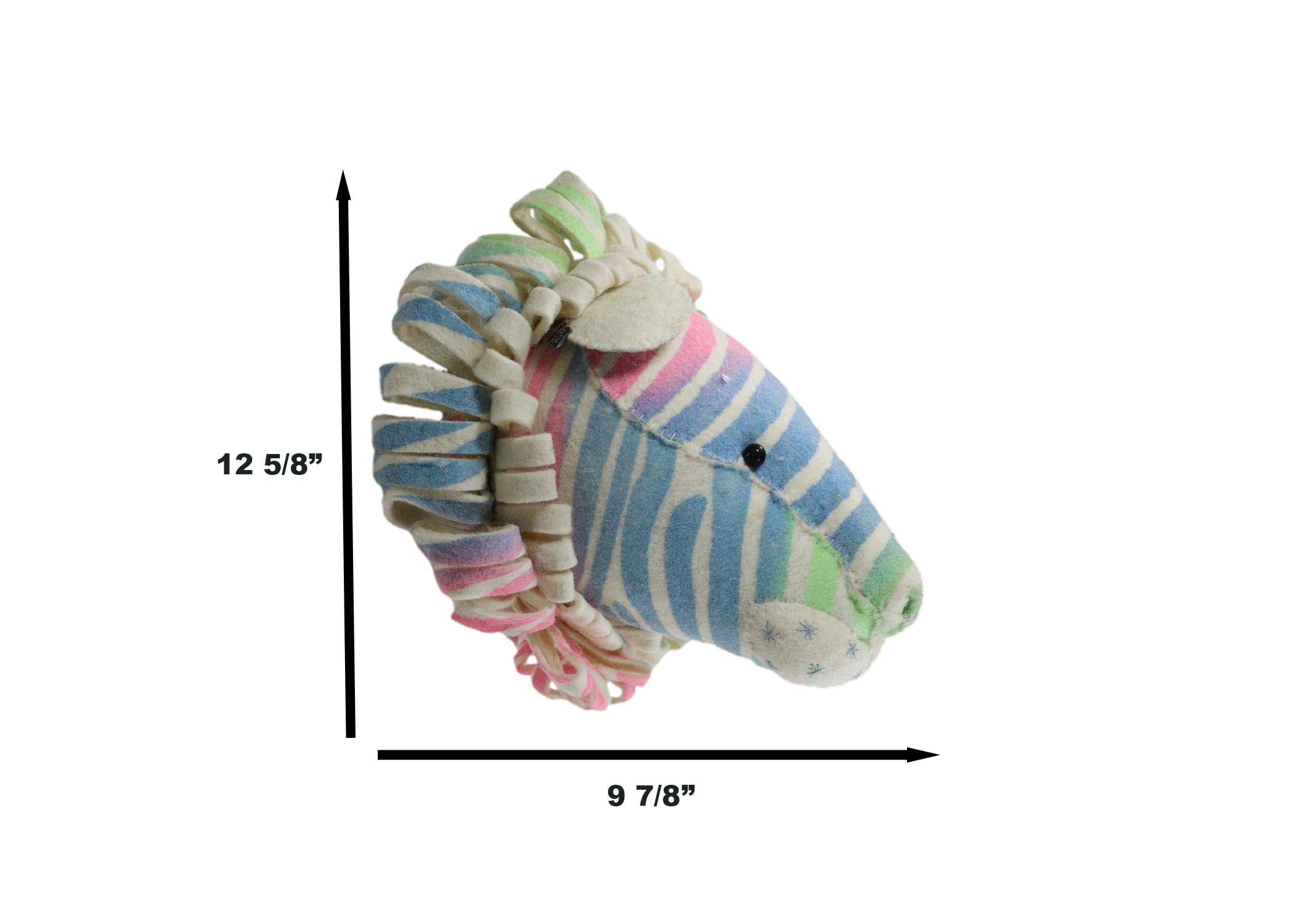 Ebros Gift Fiona Walker England Handmade Organic Baby Animal Head Colorful Stencil Print Lion Wall Decor Semi Collection Safari and Farmland Edition