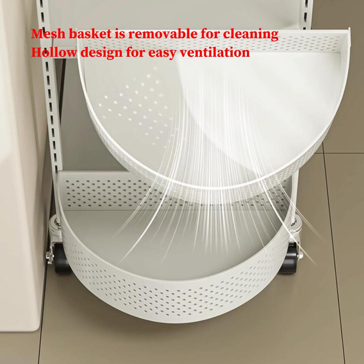 Carrello metallo ruote ripostiglio cucina bar(3 Tier 60cm)