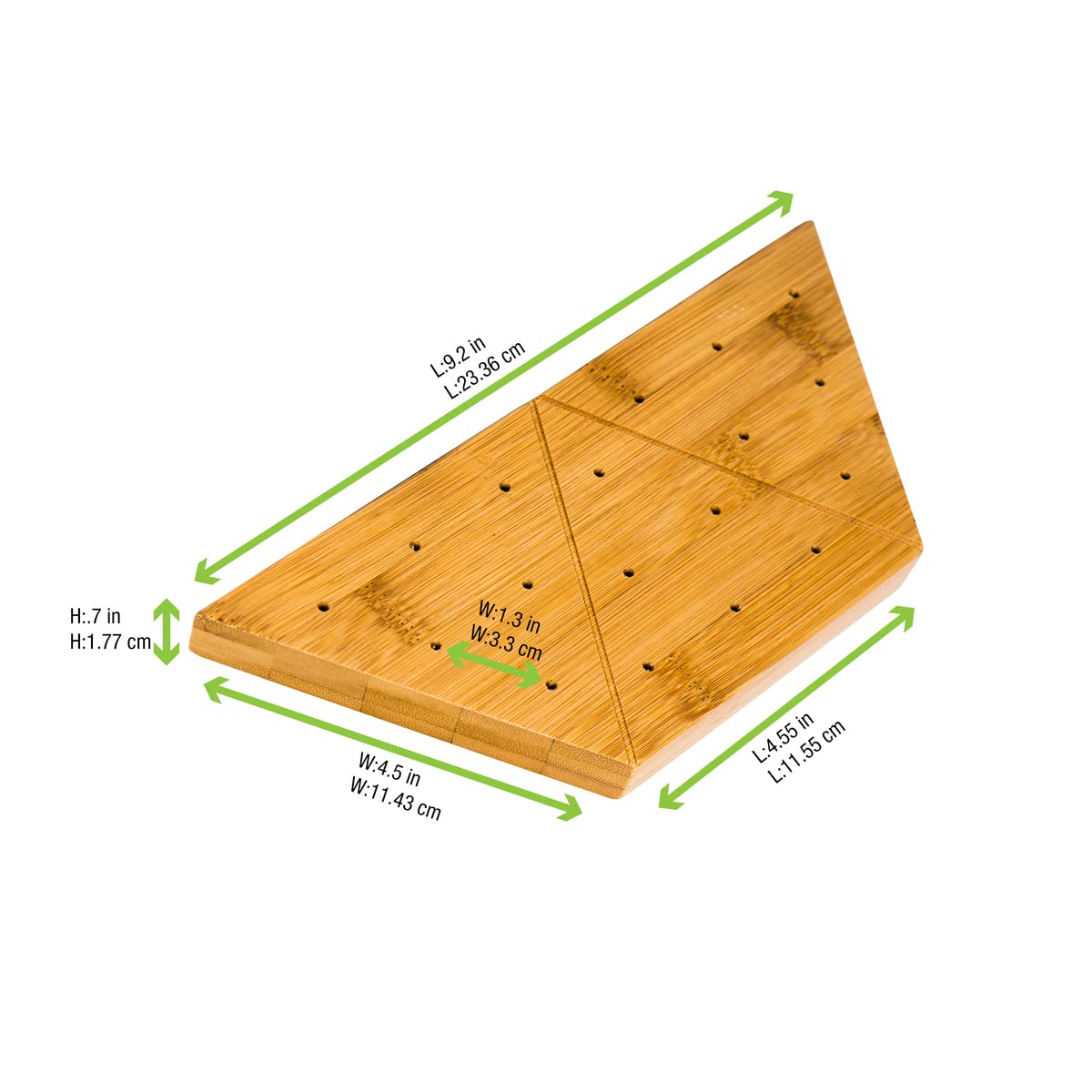 PacknWood 210SAMBRO18 - Bamboo Skewer Holder - Triangular Bamboo Skewer Display - Skewer Holder Food Display - Holds 18 Bamboo Skewers/Picks, 9.25" x 4" (Case of 5)