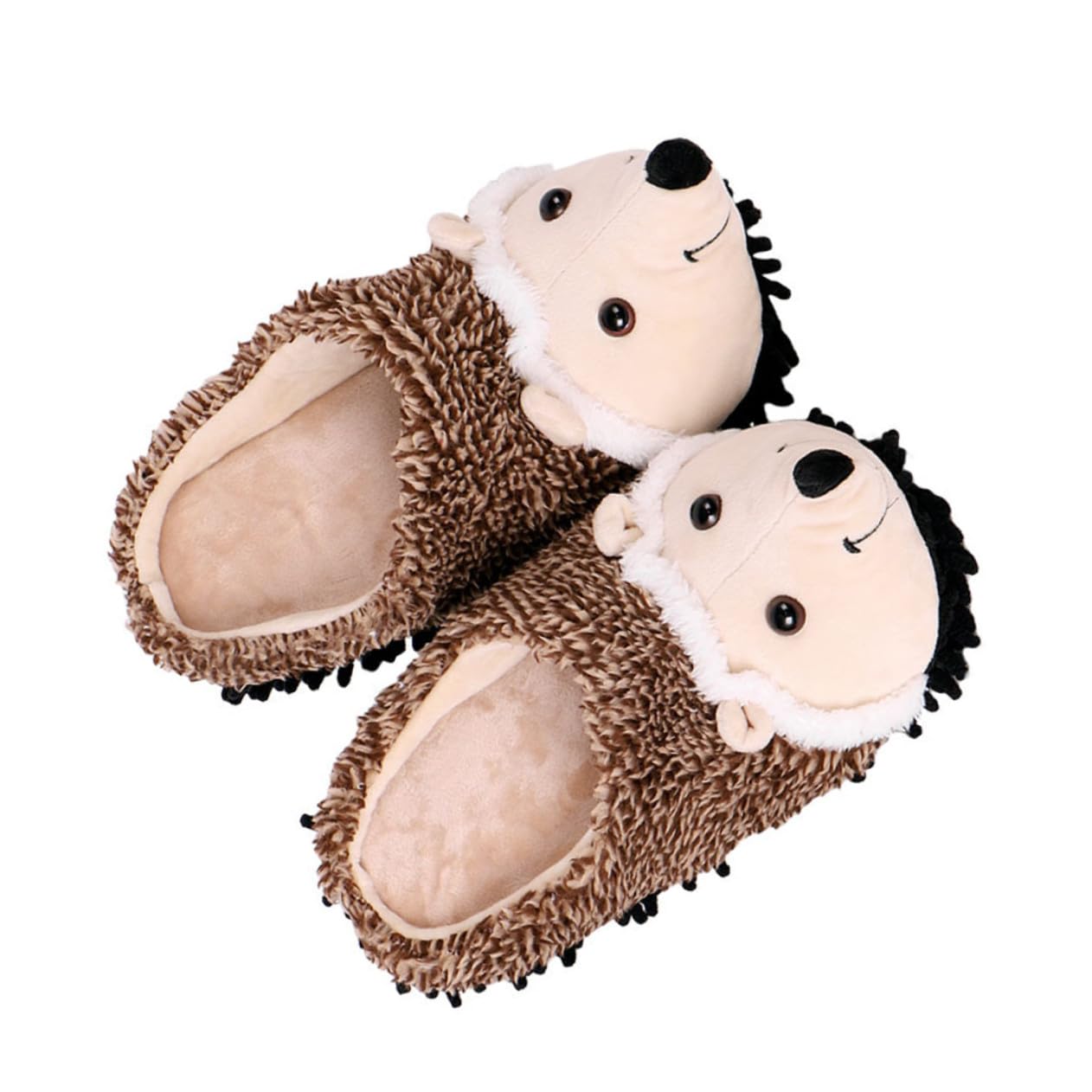 VALICLUD Pantuflas de Invierno Forma de Erizo, 1 Par, Felpa Algodón