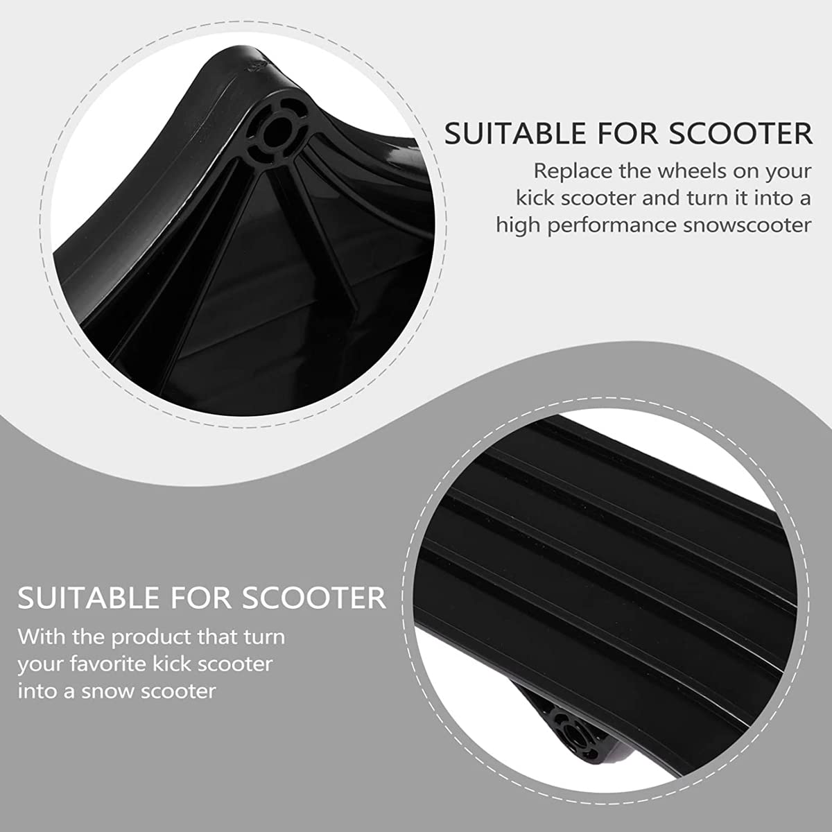 Kit Conversion Trottinette En Luge à Neige – 2 Pièces PP – Pour Roues De Scooter – Amusement Hiver