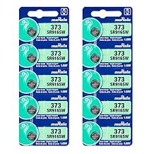 Murata 373 Battery SR916SW 1.55V Silver Oxide Watch Button Cell 10 Batteries