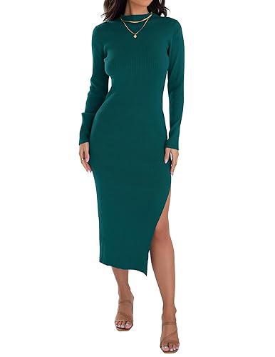 Green sweater dress
