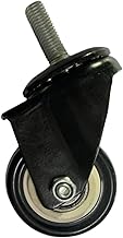 Heavy Duty Caster Wheels Screw Type Soft Rubber Swivel Caster with 360 Degree Set Of 1