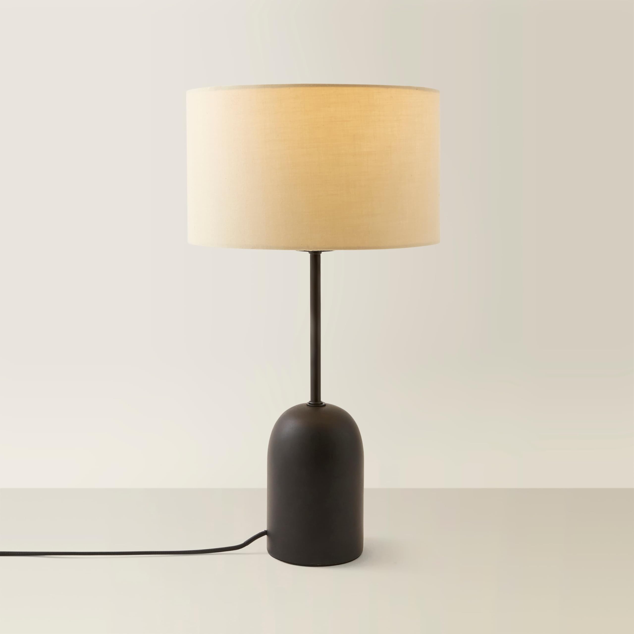 ValueLights | Kaiden Dome Table Lamp with Cream Drum Shade | Table Lamps & Home Improvements Essential