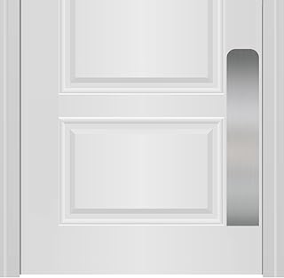 Deck the Door Decor Dog Scratch Door Protection Plate - Elegant Anodized Aluminum for All Door Types. Pet-Safe with Polished Edges and Rounded Corners. 3M Adhesive Mount - Satin Nickel 4x22in