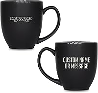 Vista 43 de Rico Industries NCAA Primary - Taza personalizada de 15 onzas, color negro mate, para bebidas calientes o frías Tigres del Estado de Aplastar