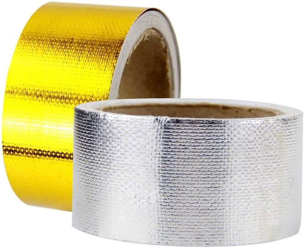 Nastro per strumenti fai da te, accessori per scudo termico, nastro riflettente per scudo termico ad alta temperatura, nastro in fibra di vetro resistente al rotolo di scarico, isolamento termico,