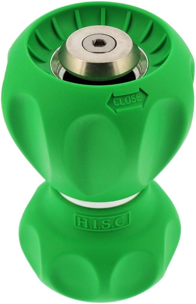Ultimate Fireman’s Bright, Fun Colored, 5 Spray Pattern Outdoor Hose Nozzle - from Powerful Water Jet for Heavy Duty Cleaning to Soft Sprayer for Watering a Lawn or Garden Flowers- Neon Green