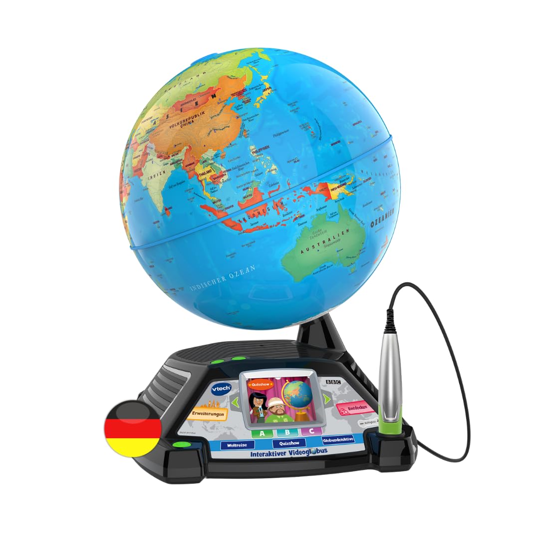 VTech Interaktiver Videoglobus Lernglobe mit Bildschirm ab 7 Jahren