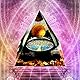 VNSTKWW Positive Spiritual Pyramide, Amethyst Chakra Kristalle Ornament, Reiki Heilkristallkugel, Obsidian, 60mm