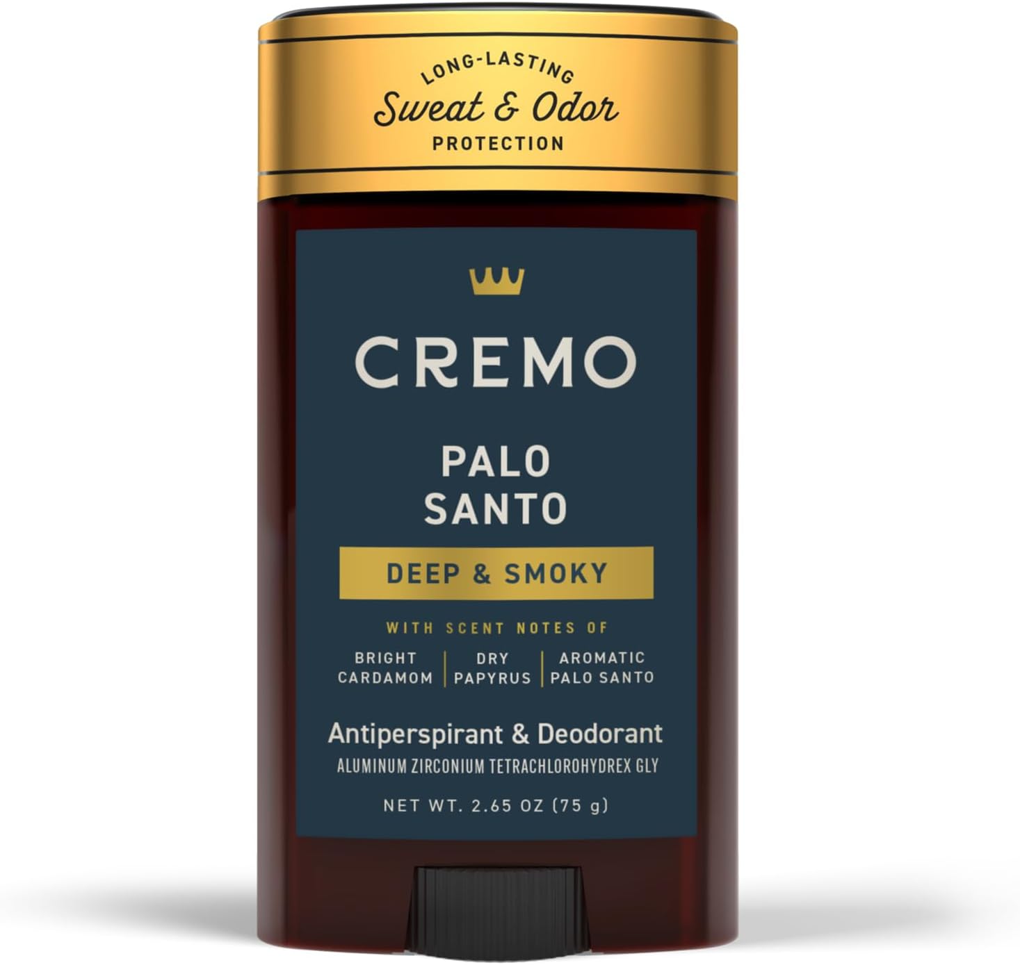 Palo Santo Antiperspirant & Deodorant for Men, 48-hour Sweat and Odor Protection, 2.65oz